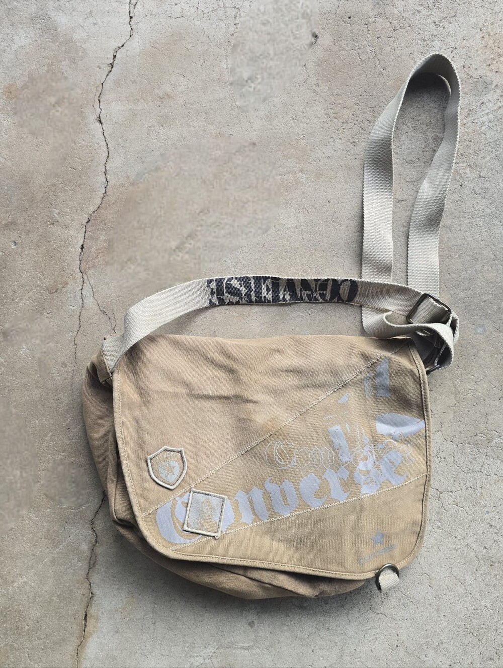 Vintage Y2k Converse Cyber Grunge Skate Canvas Messenger Bag